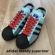 thumbnail image 1 of Adi - das Blondy Superstar US 10 Men’s Blue Sneakers, 1 of 6