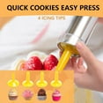 thumbnail image 4 of Cookie Press Gun Kit: Spritz Cookie Press Gun Set with 20 Discs and 4 Nozzles, Cookie Press Gun for DIY Biscuit Maker Baking and Cake Icing (Blue), 4 of 8