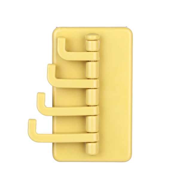 Wdftyju Gancho adhesivo de pared giratorio Cuatro soportes Baño Cocina Colgador de llaves sin agujeros Wdftyju 5zu5qn1em2et5ur7D02