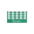 thumbnail image 2 of Green Plaid Rugs and Mats Non Skid Washable Absorbent Microfiber Soft Kitchen Mat for Floor Set Of 2 Decor Stain Resistant 17"x47"+17"x30", 2 of 7