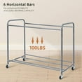 thumbnail image 2 of Laundry Sorter 4 Section, 47.8 Gal (181 L) Laundry Hamper with Wheels, Clothes Divider Basket Sorter, Clothes Separator Hamper Cart with Wheels and Removable Bags, Gray, 2 of 7