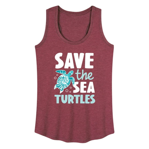 Instant Message - Save The Sea Turtles - Women's Racerback Tank Top