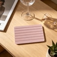 thumbnail image 4 of Diatomite Coaster Pad 21x10cm Absorbent Heat Resistant Quick Dry Striped Design for Dining Table and Kitchen, 4 of 6
