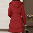 thumbnail image 7 of STETMN Women's Winter Long Puffer Jacket Zip Up Hooded Warm Jacket Thick Quilted down Jackets, 7 of 7