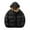 Black, variant on qolati Men's Hooded Puffer Jacket Winter Coat Warm Thickened Zip Up Color Block Quilted Padded Jackets with Pockets