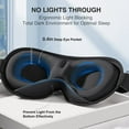 thumbnail image 4 of Weighted Sleep Mask, Women Men 3D Blocking Lights Sleeping Mask (4.2oz/120g), Pressure Relief Night Sleep Eye Mask with Adjustable Strap, Eye Cover Blindfold for Travel Nap Yoga, Black, 4 of 8