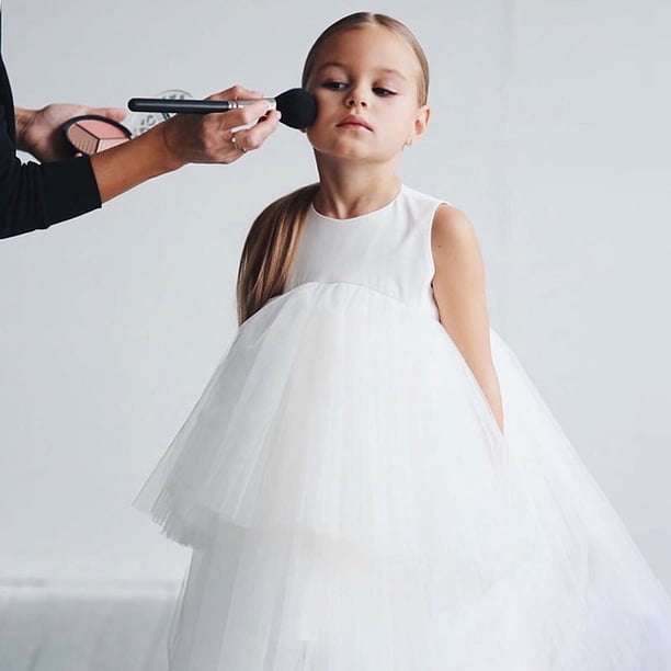 Ropa para niños Vestido de niña Vestido de princesa con estilo de moda Falda de velo Estilo español de un año