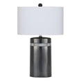 thumbnail image 2 of 27" Height Ceramic Table Lamp in Gun Metal-Color:Gun Metal,Finish:Gun Metal,Material:Linen,Shape:Oval Hardback,Style:Life Style/Casual,Wattage:150W, 2 of 2