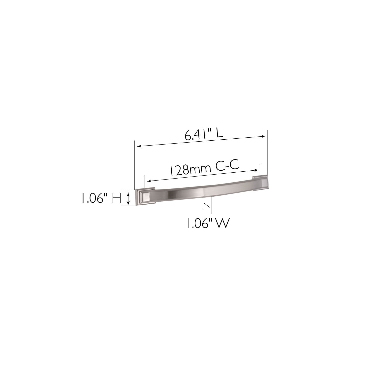 Design House WM518917 Devan 5 in. Center-to-Center Kitchen Drawer Pulls Cabinet Handles Satin Nickel (10-Pack)