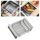 thumbnail image 5 of Escurridor de fregadero retráctil de acero inoxidable, cesta de desagüe telescópica, cocina gris, 5 of 9