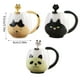 thumbnail image 2 of Wosthever Taza de café pintada a mano, taza de té de cerámica con Gato encantador, contenedor de comida para el desayuno, taza para agua y leche, Juegos de servir café y té Gato negro Wosthever HA081029-02, 2 of 6