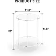 Clear Acrylic Round Side Table for Small Spaces, Acrylic Clear Coffee ...