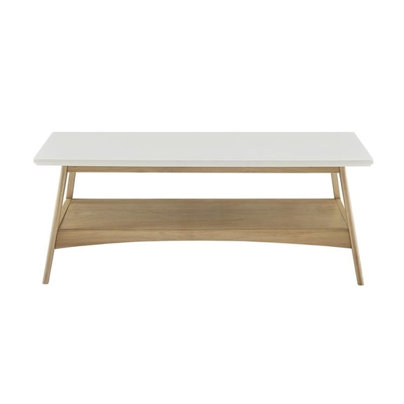Starlight Canyon Home White Mid Century Modern Coffee Table – Stylish Luxury Living Room Piece