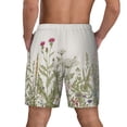 thumbnail image 4 of Uemuo Herbs and Wildflowers Pattern Mens Swim Trunks Quick Dry Board Shorts with Mesh Lining, Stretch Beach Shorts Quick Dry No-Chafing Board Shorts-Large, 4 of 9