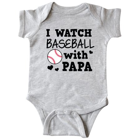 

Inktastic I Watch Baseball with My Papa Gift Baby Boy or Baby Girl Bodysuit