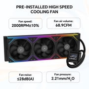 Thermalright FW360 SE ARGB V2 CPU Liquid Cooler, 2000RPM Daisy-Chain Connection Fans, 2 LCD Display Screen, for AM4/AM5 & Intel 1700/1851(Black)