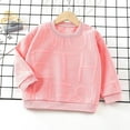 thumbnail image 2 of Mercatoo Girls Boys Toddler Letter Embroidery Hoodies Sweatshirt Lightweight Crewneck Long Sleeve Comfort Pullover Tops, 2 of 5