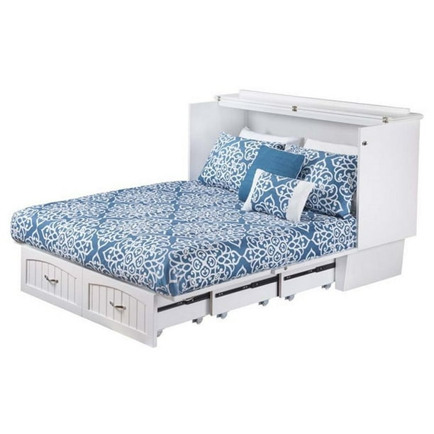 Bowery Hill Queen Murphy Bed Chest in White