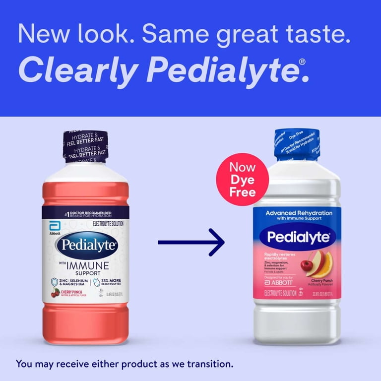 Pedialyte with Immune Support Electrolyte Drink Cherry Punch 1