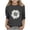 Dark Gray, variant on T-shirts for Girls, Crewneck 3/4 Sleeve Casual Floral Print Pullover Tops Orange Size 6 T