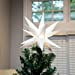 thumbnail image 3 of Elf Logic 12" Moravian Star Tree Topper - Easy Assembly. Beautiful Bright White 3D Lighted Christmas Star Tree Topper or Hanging Porch Light (12 Inch Folding, LED), 3 of 5