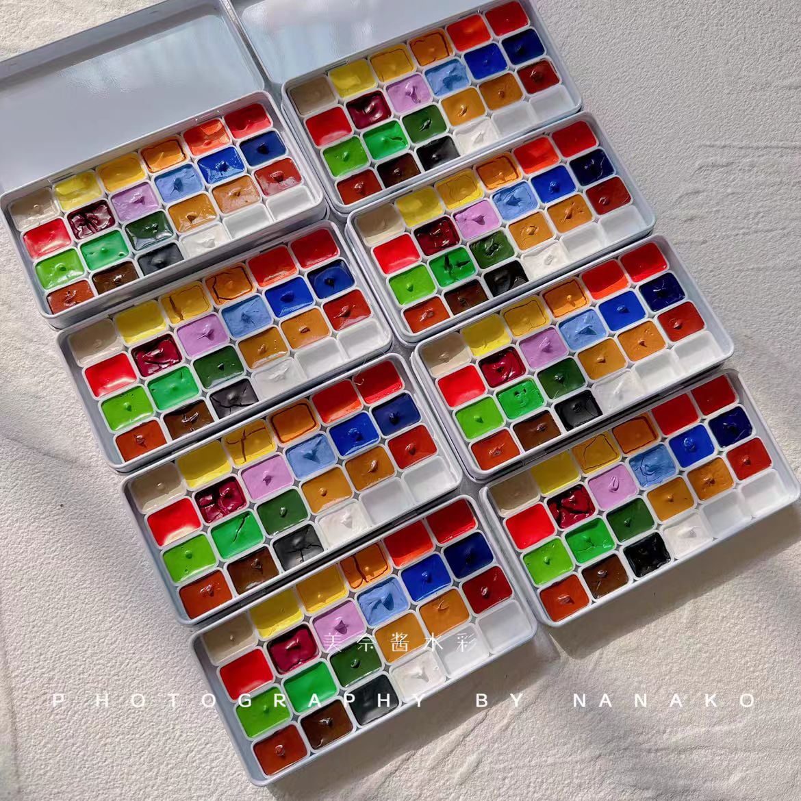 Daniel Smith Extra Fine Gouache  Handmade 22 color 1ml iron box with color card