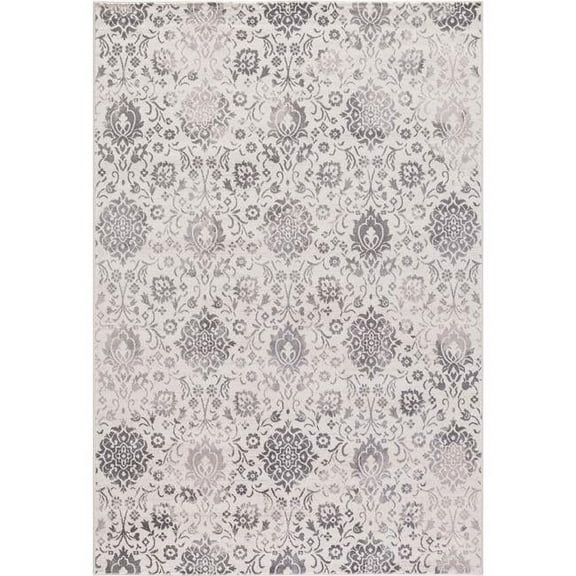 Concord Global 45623 2 ft. 7 in. x 4 ft. Lara Soft Damask - Ivory
