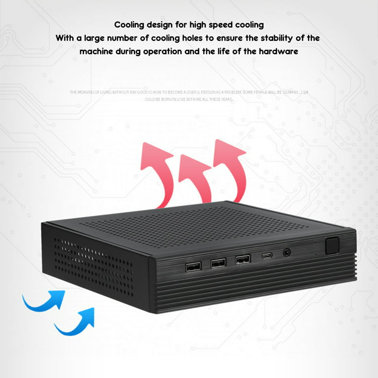 MANNYA FH06 Mini ITX Micro HTPC Host for Case Gaming Computer for Case USB  2.0 Desktop 