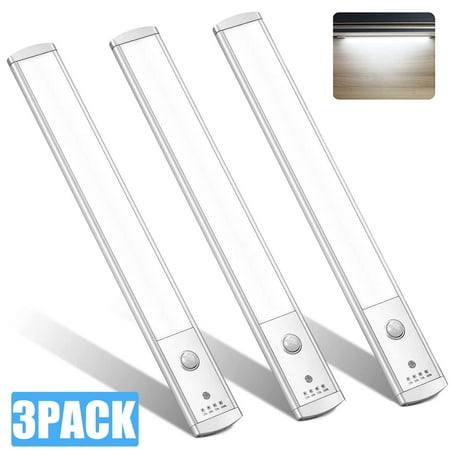 

Under Cabinet Lights Closet Lights 44 LED Motion Sensor Light Indoor Wireless Rechargeable Night Light for Kitchen Stairs Hallway Pantry(3 Pack)