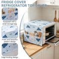 thumbnail image 6 of HomelyJoy Refrigerator Dust Cover Waterproof PEVA Fridge Cover Top with Side Storage Pockets, Washer Dryer Protective Cover for Kitchen Home, 1 pc, 6 of 7
