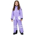 thumbnail image 3 of AWZXDE Boys All Season Insulated Snowsuit Jumpsuit For Skiing Outdoor Winter Activities Thermal Windproof Soft Kids Romper Baby Winter Suit Purple, 3 of 5