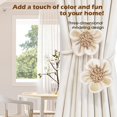 thumbnail image 2 of Cortinas SRG Rope Sunflower, paquete de 2 unidades, algodón y lino, color crema, 2 of 7