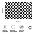 thumbnail image 3 of Black and White Checkered Pattern Bathroom Rugs Mat,Non Slip Microfiber Bathroom Rug,Rubber Backing,Soft Bathroom Mats for Bathroom Floor,Tub and Shower,20x32in(50x80cm), 3 of 5