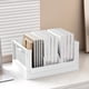 thumbnail image 5 of Cesta de almacenamiento plegable de plástico con ruedas | Organizador de escritorio | Caja de clasificación multifuncional | Diseño hueco transpirable | 10.4"x7.5"x5.5" | Beige o Blanco | 1 paquete, 5 of 6