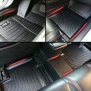 Ikon Motorsports 3D TPE Floor Mats Compatible with 2019-2026 Subaru Ascent 7 Seats Bucket Seat, All Weather Waterproof Heavy Duty Floor Liners Carpets Black 4PCS Set