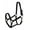 Black, variant on 2-Ply Nylon Pony Halter (Green)