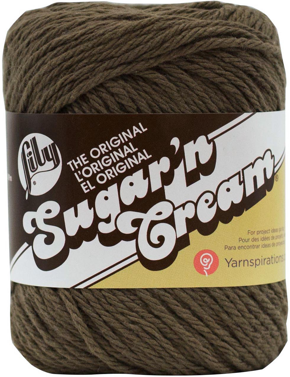 Lily Sugar'n Cream Yarn - Solids-Warm Brown, Multipack Of 6