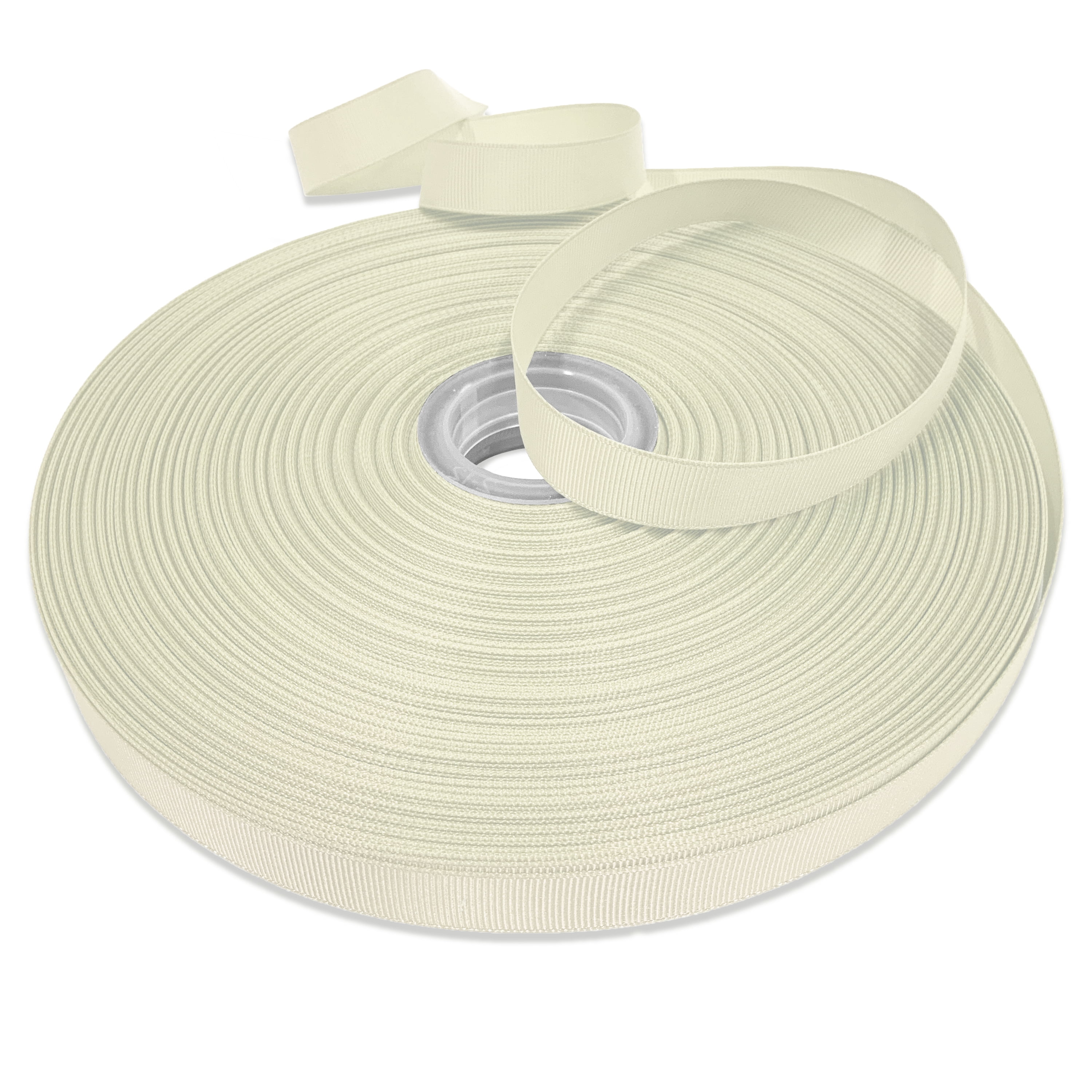 Ivory Grosgrain Ribbon for Crafts and Bows, 5/8" x 100 Yards by Gwen Studios