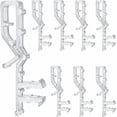 thumbnail image 1 of (10 piezas) Clips de cenefa de canal oculto, clips de plástico transparente de 2-1/8 pulgadas para cenefa con ranura en la parte posterior, 1 of 5