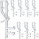 thumbnail image 1 of (10 piezas) Clips de cenefa de canal oculto, clips de plástico transparente de 2-1/8 pulgadas para cenefa con ranura en la parte posterior, 1 of 5