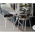 thumbnail image 5 of Vargottam Indoor/Outdoor Round Bistro Chair Cushions Block Print 15-Inch Bistro Chair Pads Waterproof Seat Chair Cushion For Home/Office- Set Of 2 (Black), 5 of 7