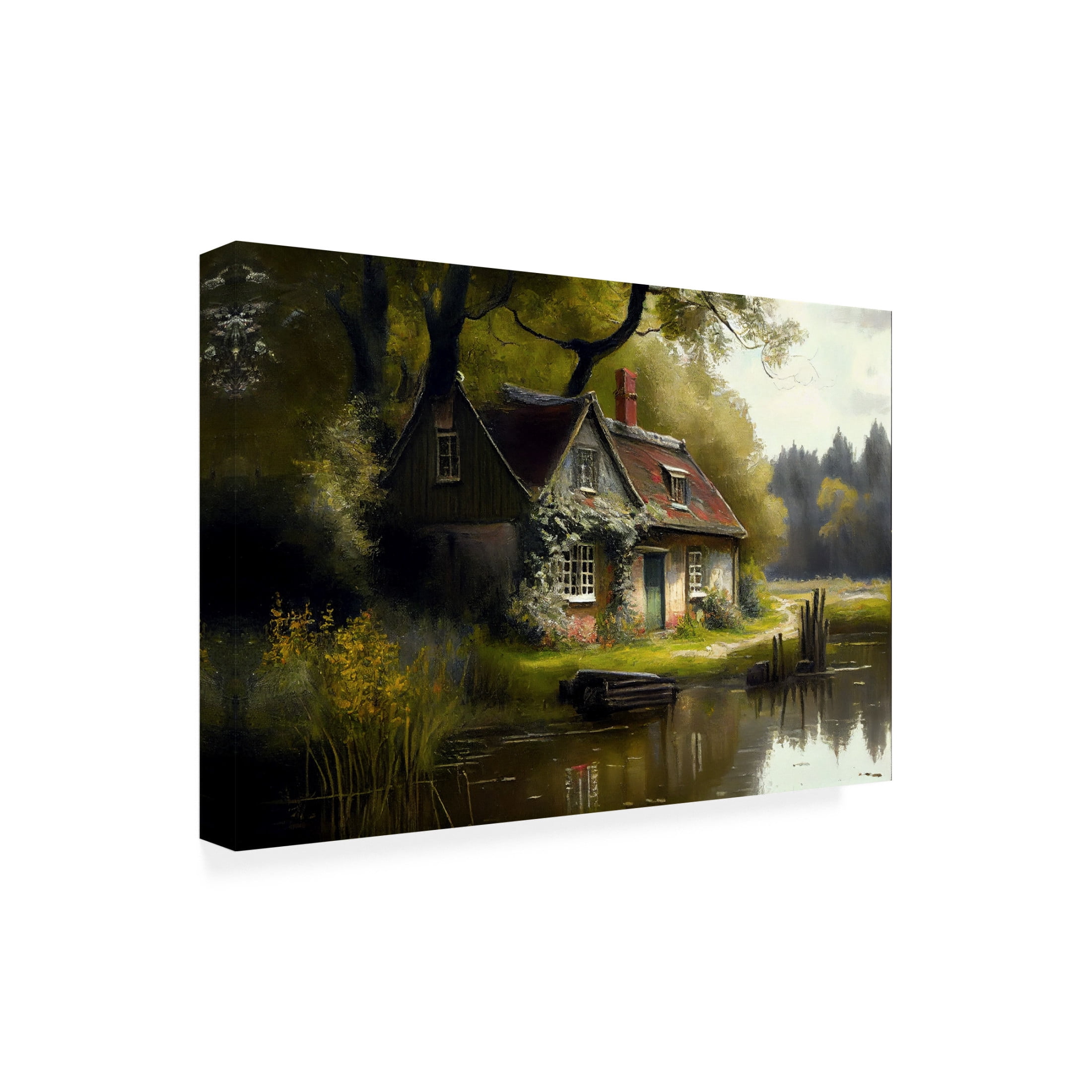 Canvas Wall Art - Sasha 'Cabin VI' Wall Art for Living Room, Bedroom, or Office Décor by Trademark Fine Art - 32 x 22 Inches