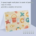 thumbnail image 3 of Yayeee Toggle Light Switch Wall Plate 2-Gang 4.56"x4.48" Decorative Outlet Cover, Beach Pattern, 3 of 7