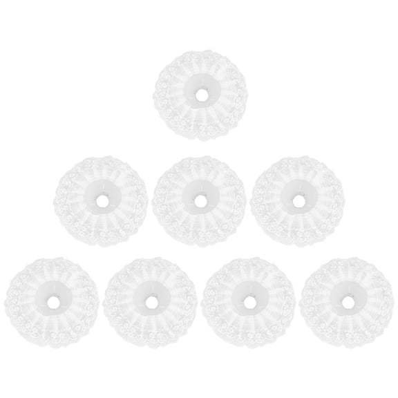 MERRYHAPY White Lace Bouquet Handles 8pcs Floral Decorations for Wedding Crafts Elegant and Stylish Event Decor