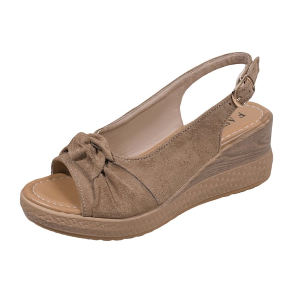 YLYL Women Sandals Arch Support Open Toe Wedge Heel Non-slip Comfortable Casual Summer Beach Sandals