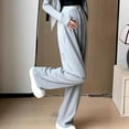 thumbnail image 6 of Meichang Women's Wide Leg Maternity Pants Over The Belly Drawstring Waist Loose Fit Pregnancy Pants Solid Casual Lounge Maternity Trousers, 6 of 9