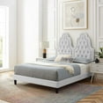 thumbnail image 2 of Tufted Platform Bed Frame, Twin Size, Velvet, Light Grey Gray, Modern Contemporary Urban Design, Bedroom Master Guest Suite, 2 of 10