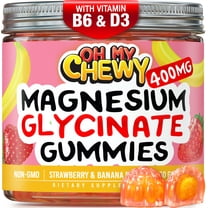 Center-Filled Magnesium Glycinate Gummies 400MG - High Absorption for Kids, Teens & Adults - Supplement for Sleep, Calm & Muscle Relaxation with B6 & D3 - Gluten Free & Vegan Friendly - 120 Count