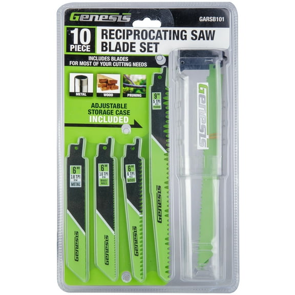 Genesis 10-Piece Reciprocating Saw Blade Set