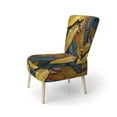 thumbnail image 3 of Designart "Vibrant Leafs landscape" Multi-Color Floral Upholstered Accent Chair - Traditional Arm Chair For Bedroom, 3 of 7